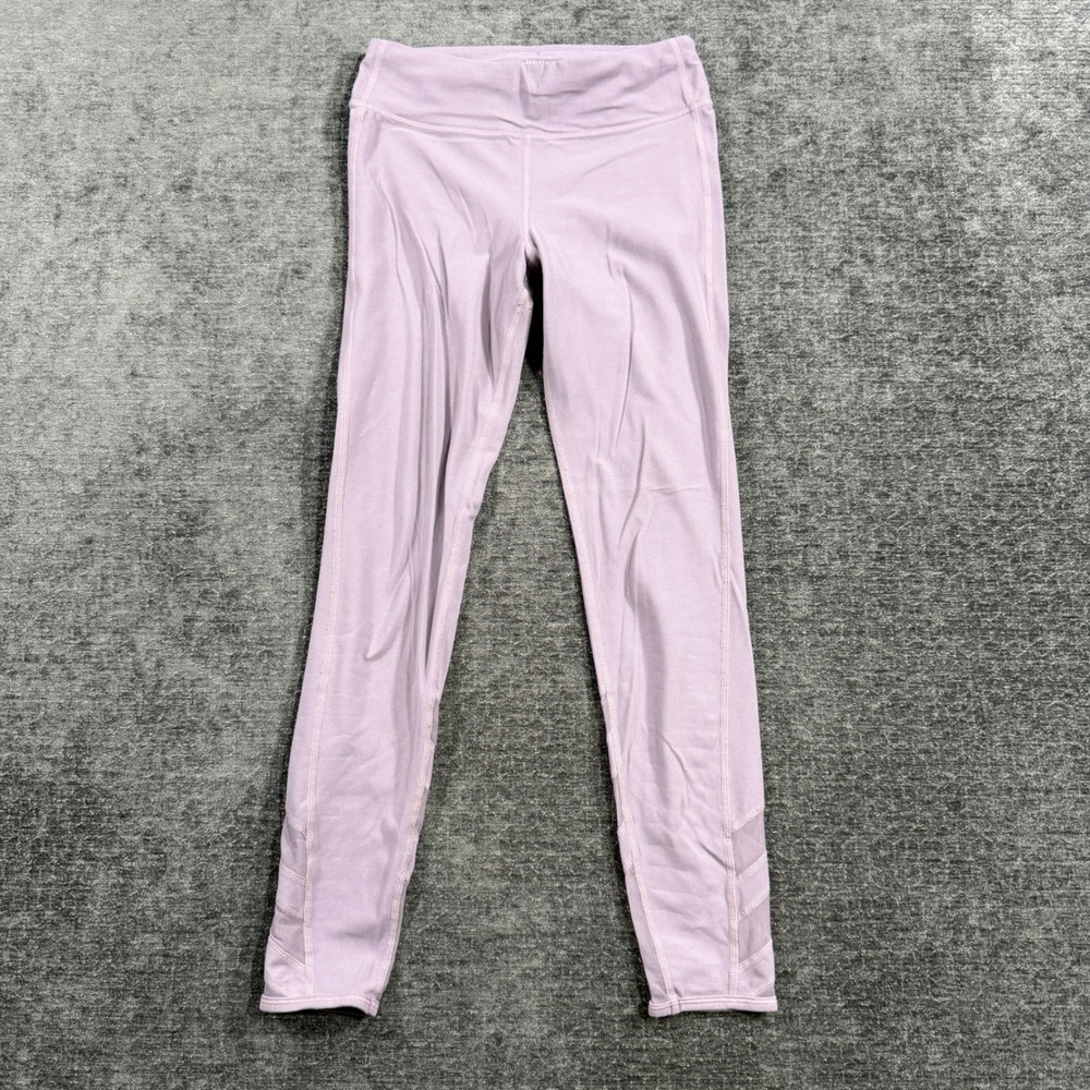Athleta Girl Bring It Tight Lavender Purple Mesh Panel Leggings Size L 12